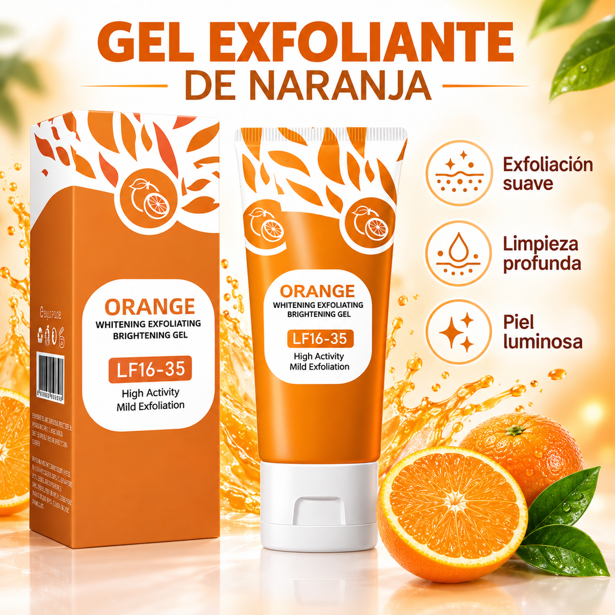 Orange Glow – Gel Exfoliante Enzimático de Naranja
