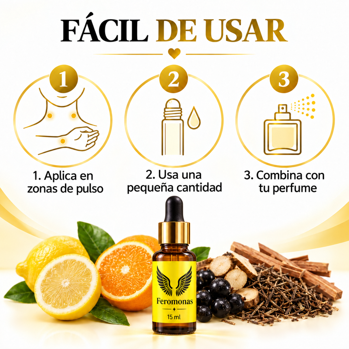 Esencia Attraction con Feromonas 15 ml | Confianza y Magnetismo Personal
