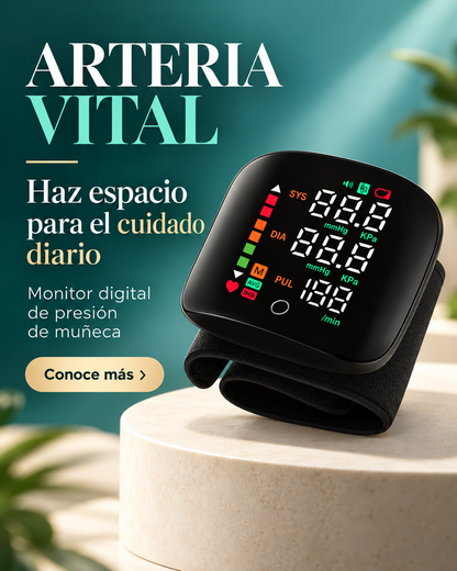 Arteria Vital ™ | Monitor Digital de Presión de Muñeca.