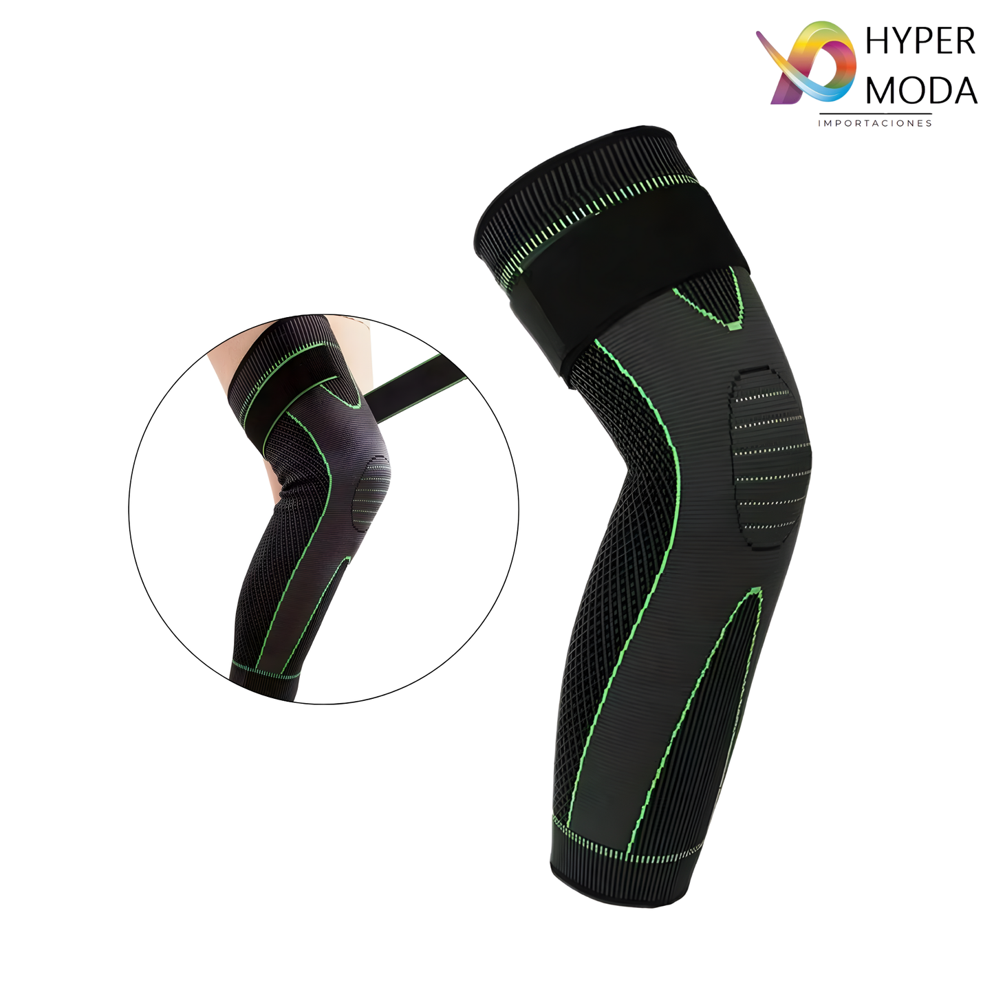 Rodillera Larga De Compresion De Rodilla