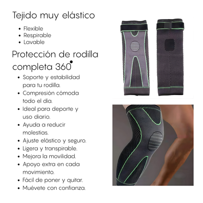 Rodillera Larga De Compresion De Rodilla