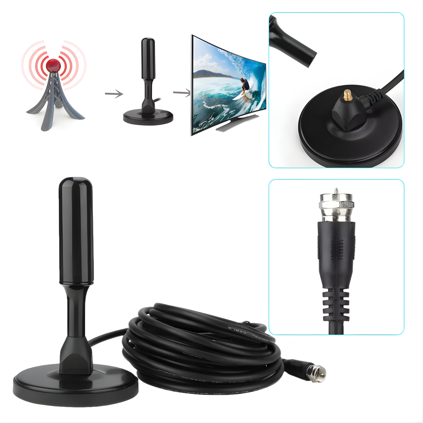 Antena Digital Hd Para Tv Plus