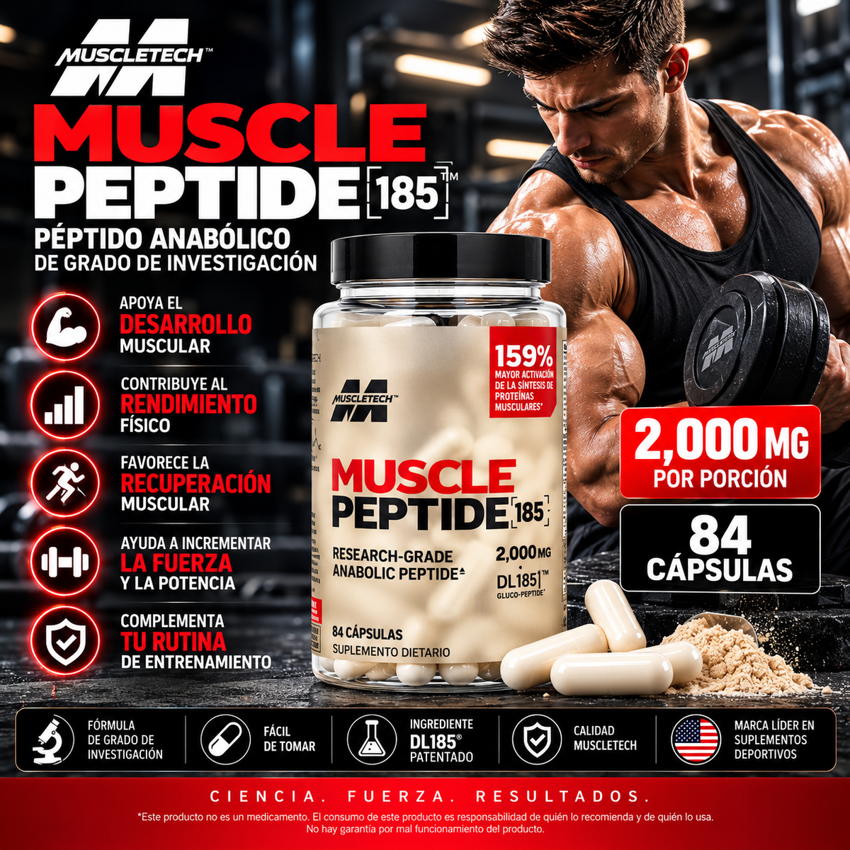 Muscle Peptide 185™ | Soporte para Rendimiento