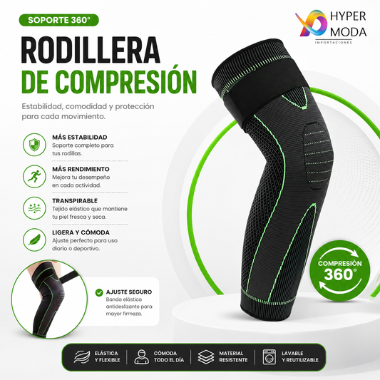 Rodillera Larga De Compresion De Rodilla
