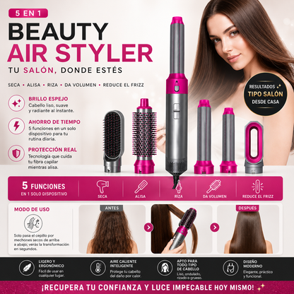 Cero Frizz™ | Cepillo Alisador 5 En 1 Profesional