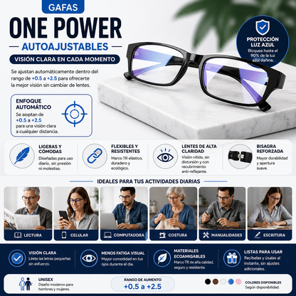 Lentes One Power Enfoque Automatico