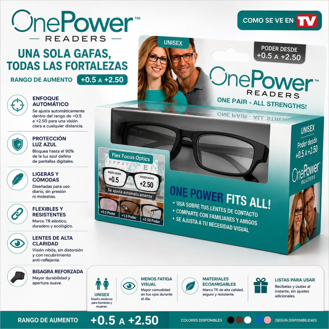 Lentes One Power Enfoque Automatico