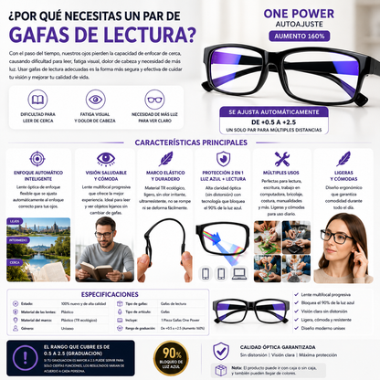 Lentes One Power Enfoque Automatico