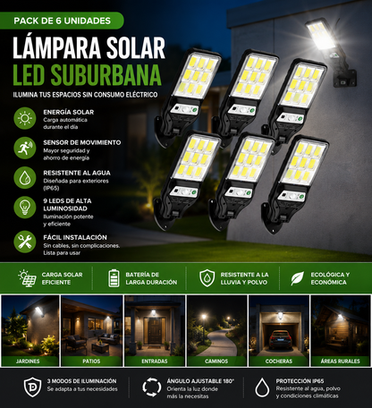Lampara Solar Led Suburbana