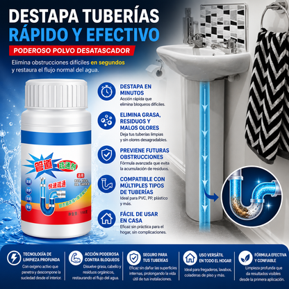 LimpiezaPerfecta™ | Limpia Tuberias Destapacaños En Polvo