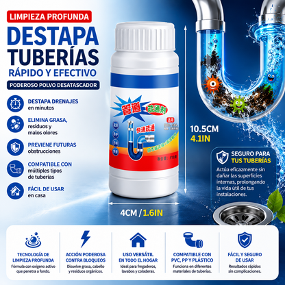 LimpiezaPerfecta™ | Limpia Tuberias Destapacaños En Polvo
