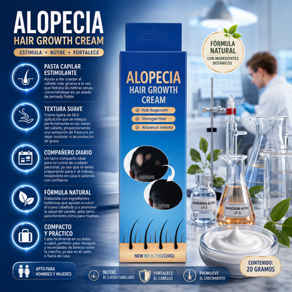 Raices Veloces™ | Alopecia Crema Para Crecimiento Capilar