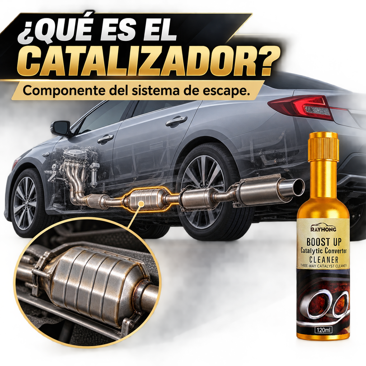 RAYHONG | Limpiador De Catalizador 120 Ml