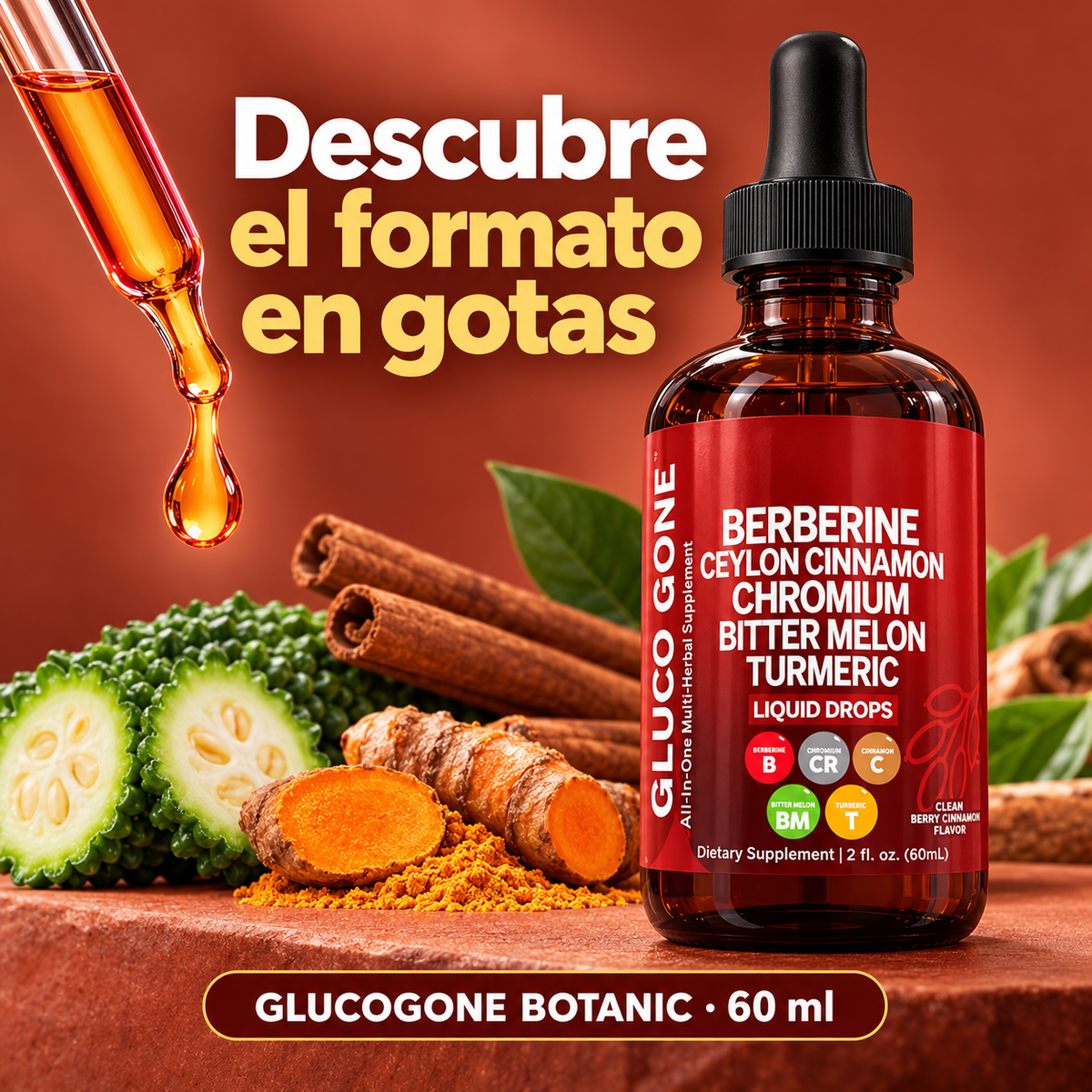 GlucoGone Botanic™ | Berberina + Canela de Ceilán