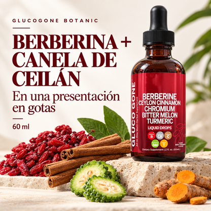 GlucoGone Botanic™ | Berberina + Canela de Ceilán